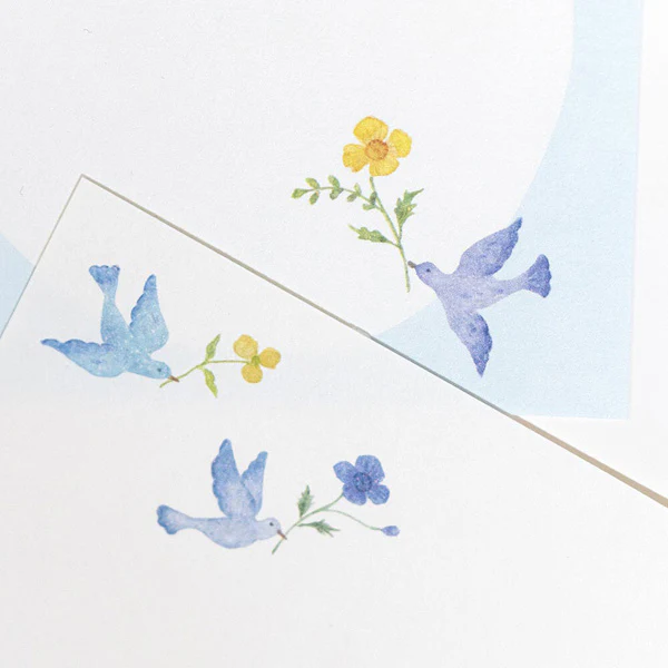 Mémo Pad Michikusa - Bird Flower, 50 Feuilles - Image 4