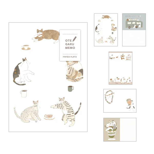 Memo Pad Otegaru - Chat Samourai, 50 Feuilles