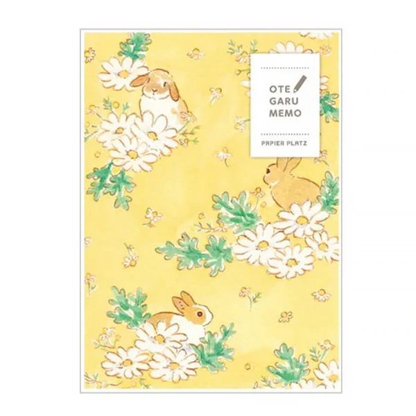 Memo Pad Otegaru - Rabbit Herb & Flower, 50 Feuilles