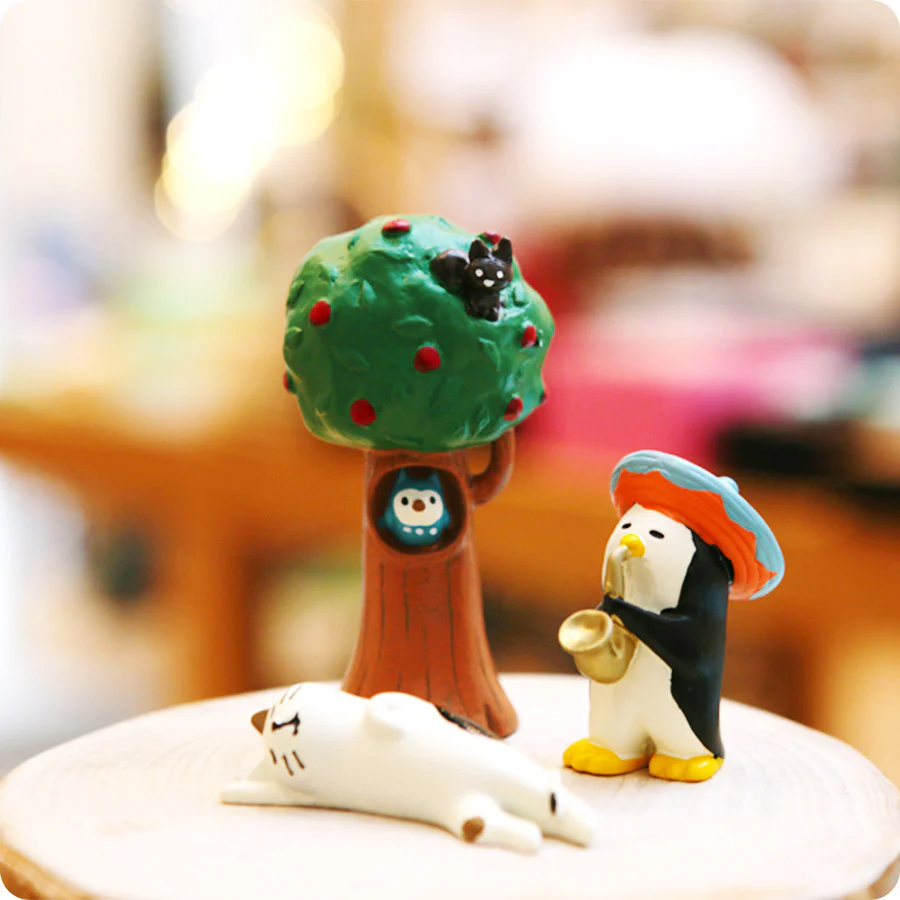 Mini Figurine - Arbre Hiboux