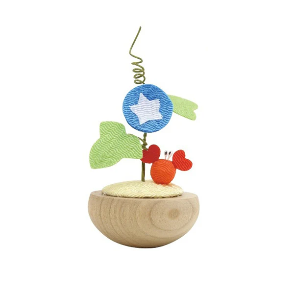 Mini Figurine Mira Feuille - Crabe, Bois Naturel