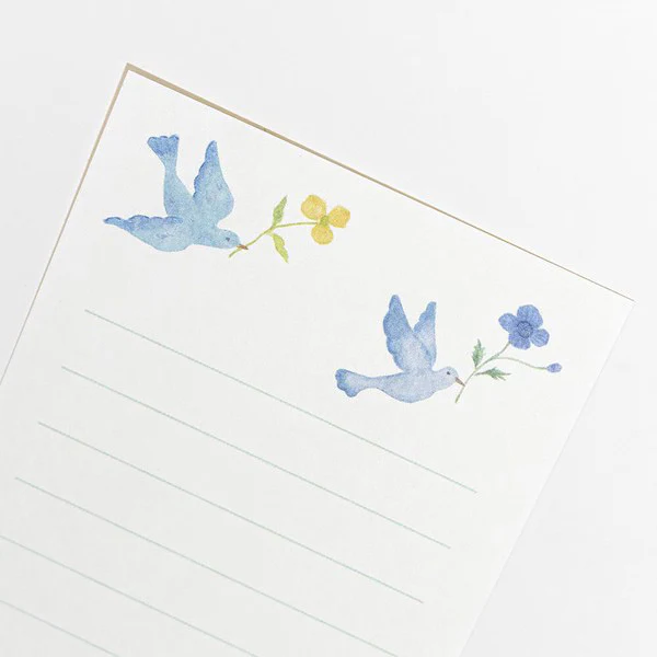 Mini Papier Lettre & Enveloppe Michikusa - Birds - Image 4