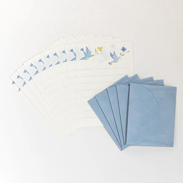 Mini Papier Lettre & Enveloppe Michikusa - Birds - Image 5