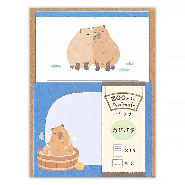Mini Papier Lettre & Enveloppe Zoo in Animals - Capybara