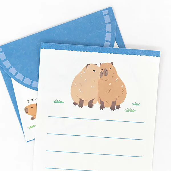 Mini Papier Lettre & Enveloppe Zoo in Animals - Capybara - Image 5