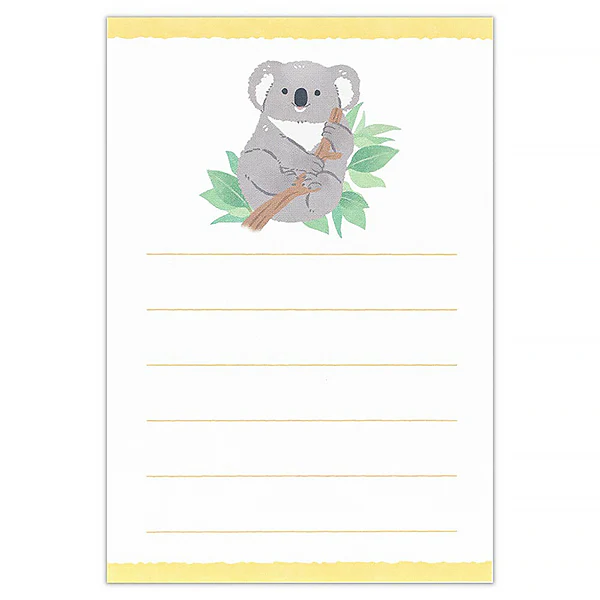 Mini Papier Lettre & Enveloppe Zoo in Animlas - Koala - Image 2