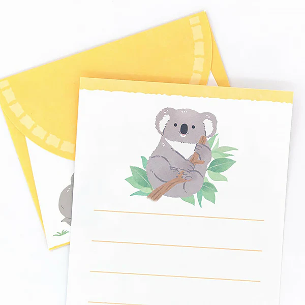 Mini Papier Lettre & Enveloppe Zoo in Animlas - Koala - Image 5