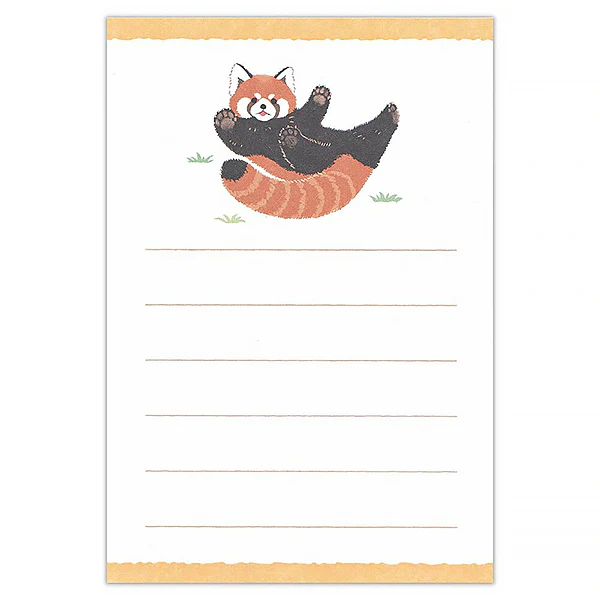 Mini Papier Lettre & Enveloppe Zoo in Animals - Panda Roux - Image 2