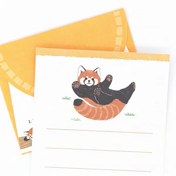 Mini Papier Lettre & Enveloppe Zoo in Animals - Panda Roux - Image 5