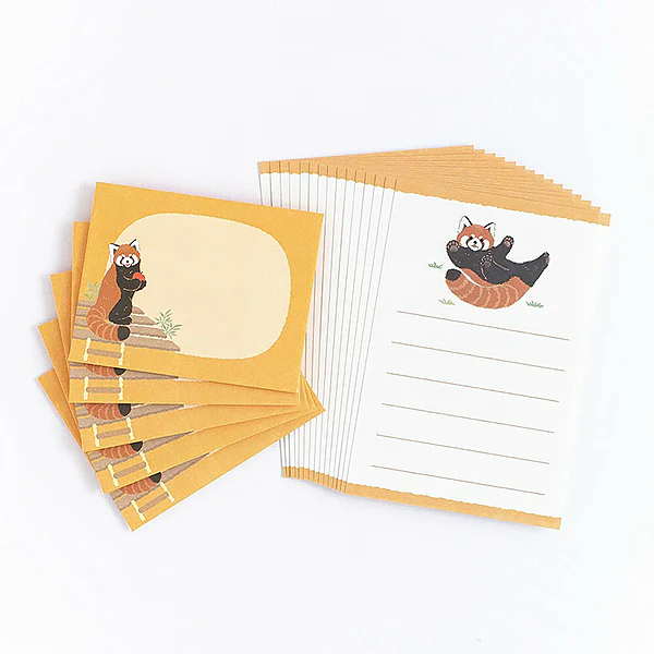 Mini Papier Lettre & Enveloppe Zoo in Animals - Panda Roux - Image 6