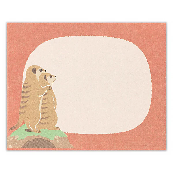 Mini Papier Lettre & Enveloppe Zoo in Animlas - Suricate - Image 3