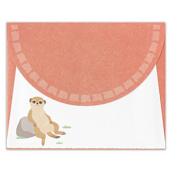 Mini Papier Lettre & Enveloppe Zoo in Animlas - Suricate - Image 4