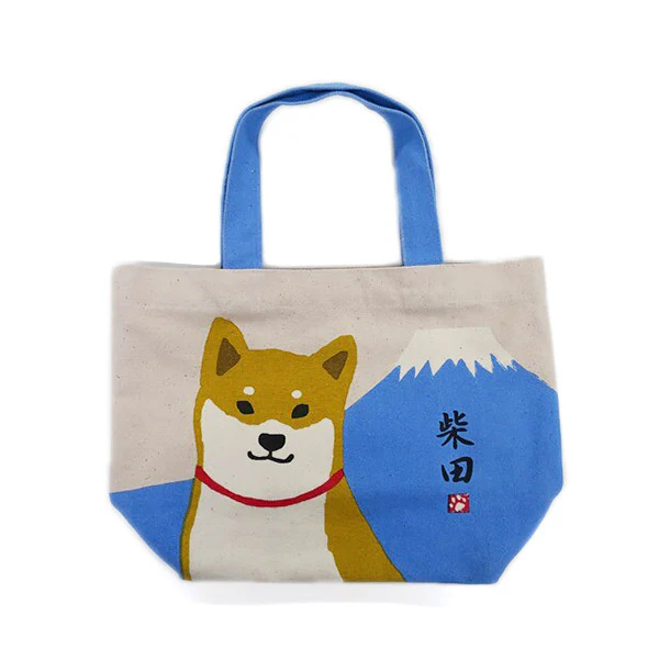 Mini Tote Bag Shiba Inu - Mont Fuji, 20x30cm - Image 2