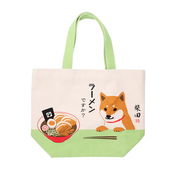 Mini Tote Bag Shiba Inu - Ramen, 25x33cm