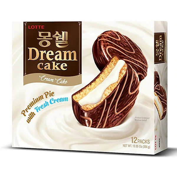 Moncher Dream Cake Crème - Lotte, 408G/8pcs
