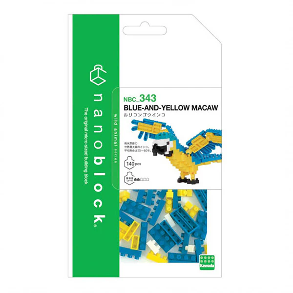 Nanoblock Ara Bleu Et Jaune, NBC_343 - Image 2