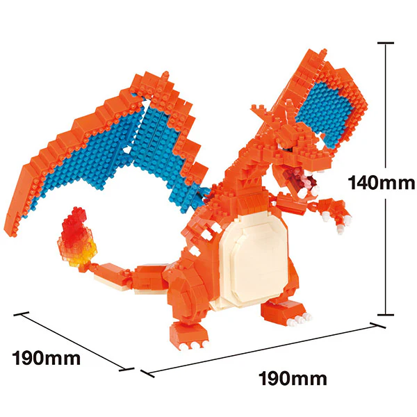 Nanoblock Dracaufeu, Lizardon - Pokémon, Edition Deluxe, NBPM_080 - Image 8