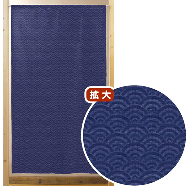 Noren Aomi Wave Navy, 85x150cm