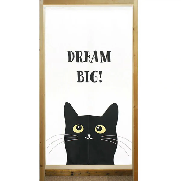 Noren Black Cat - Dream Big, 85x150cm