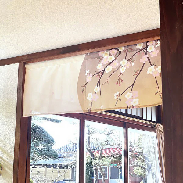 Noren Cherry Blossom Window, 85x30cm