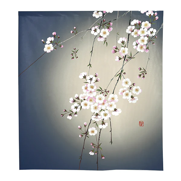 Noren Evening Sakura Moon, 85x90cm - Image 2