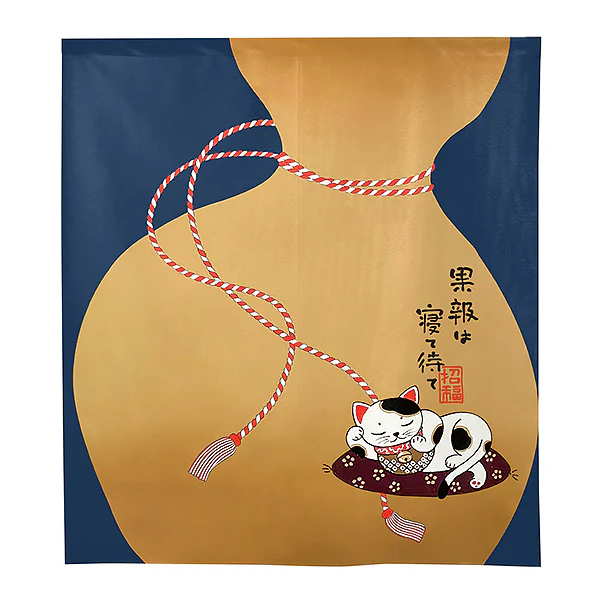 Noren Maneki Neko Good Fortunes, 85x90cm - Image 2