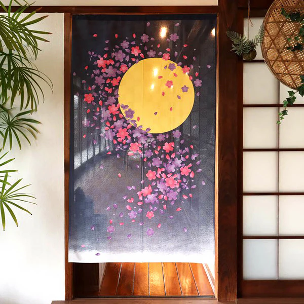 Noren Moonlight Cherry Blossom, 85x150cm - Image 2