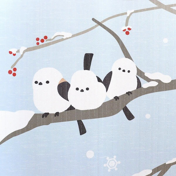 Noren Shima Enaga - La magie de l’oiseau des neiges, 85x150cm - Image 3