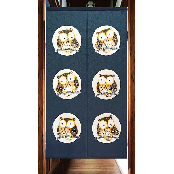 Noren Lucky Charm - Six Chouettes, 85x150cm - Image 2