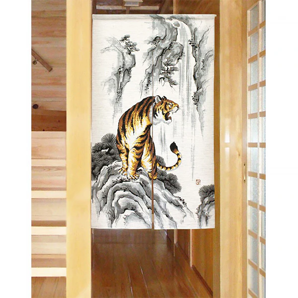 Noren Tiger On A Rock, 85x150cm