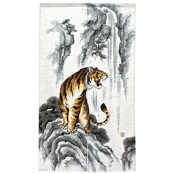 Noren Tiger On A Rock, 85x150cm - Image 2