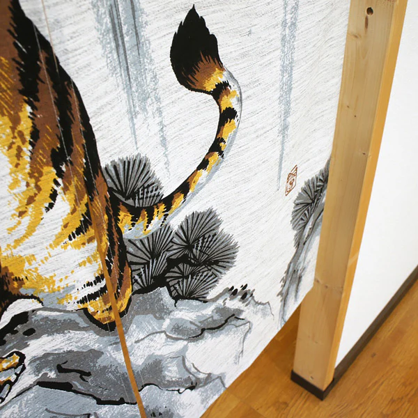Noren Tiger On A Rock, 85x150cm - Image 4