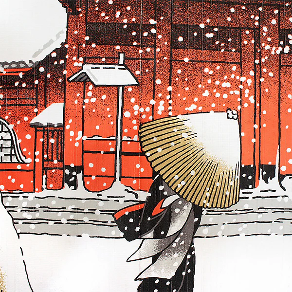 Noren Yuki-Kei Snow Scene, 85x150cm - Image 4