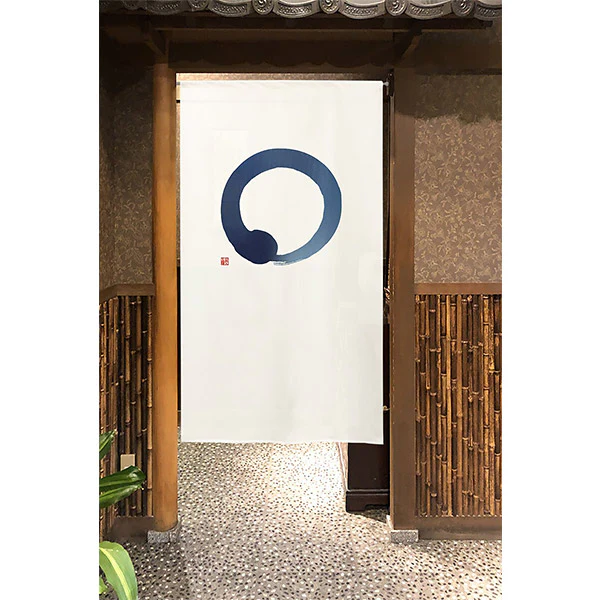 Noren Zen - Bleu, 85x150cm (Ignifuge)