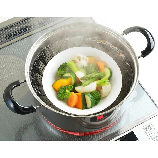 Panier Cuiseur Vapeur Inox Jumbo - Compatible Casseroles 18 à 28 cm - Image 2