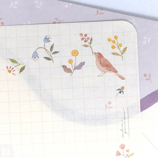 Papier Lettre & Enveloppe Aiwairo - Bird - Image 5