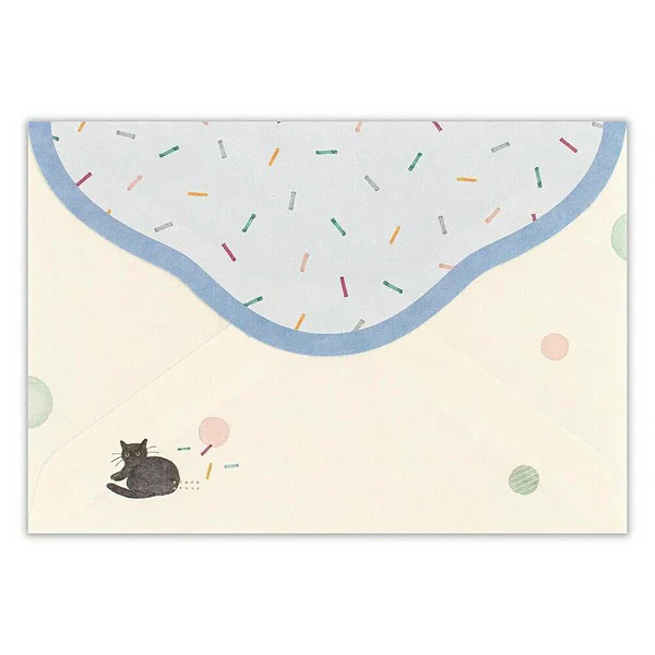 Papier Lettre & Enveloppe Aiwairo - Black Cat - Image 4