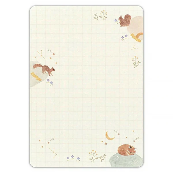 Papier Lettre & Enveloppe Aiwairo - Squirrel - Image 2