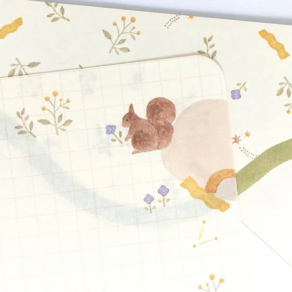 Papier Lettre & Enveloppe Aiwairo - Squirrel - Image 5