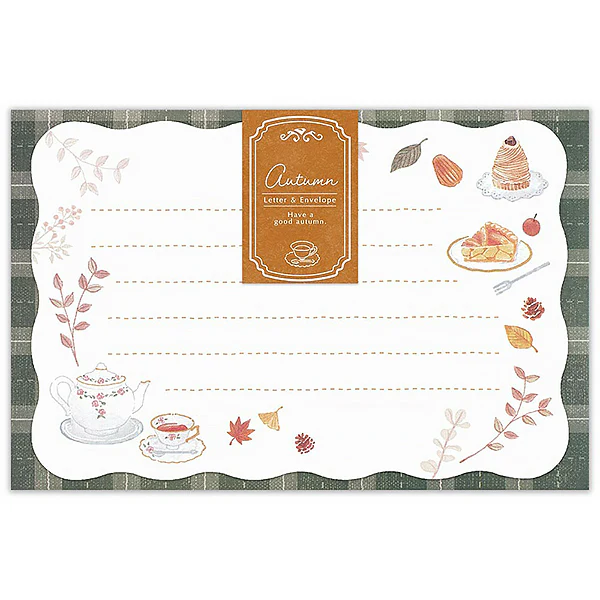 Papier Lettre & Enveloppe Autumn - Tea Time