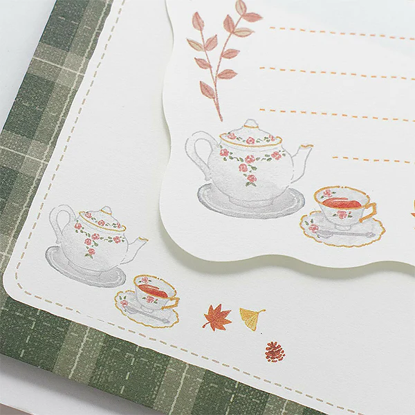 Papier Lettre & Enveloppe Autumn - Tea Time - Image 5