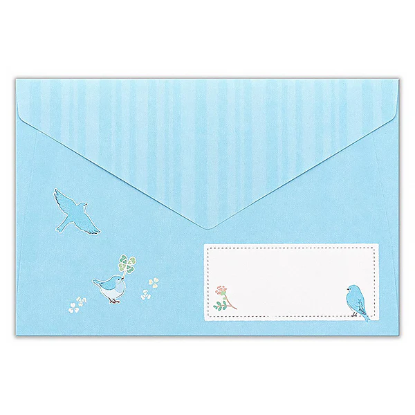 Papier Lettre & Enveloppe Birds - Blue - Image 4