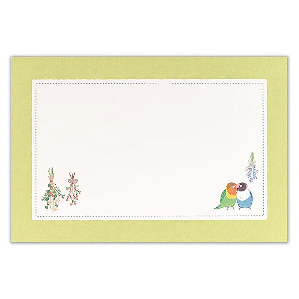 Papier Lettre & Enveloppe Birds - Vert - Image 3