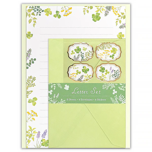Papier Lettre & Enveloppe Boomy Flower - Green