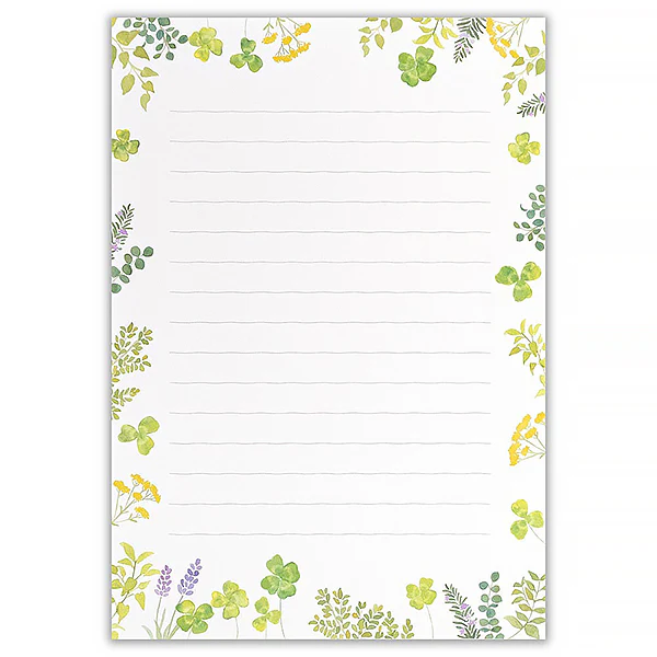 Papier Lettre & Enveloppe Boomy Flower - Green - Image 2