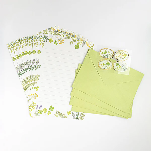 Papier Lettre & Enveloppe Boomy Flower - Green - Image 6