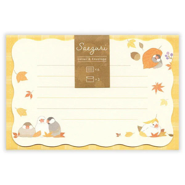 Papier Lettre & Enveloppe Bunbirds - Autumn