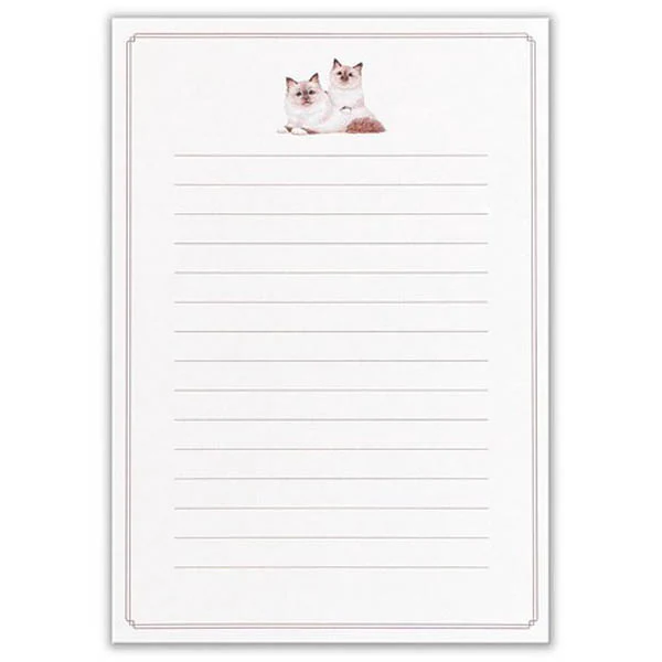 Papier Lettre & Enveloppe Mino - Chat Birman - Image 2