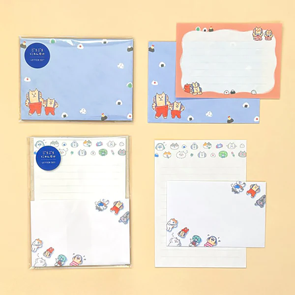 Papier Lettre & Enveloppe Chat Gorokoro - Onigiri - Image 2