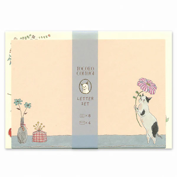 Papier Lettre & Enveloppe Chat Tokoro Komugi - Flowers